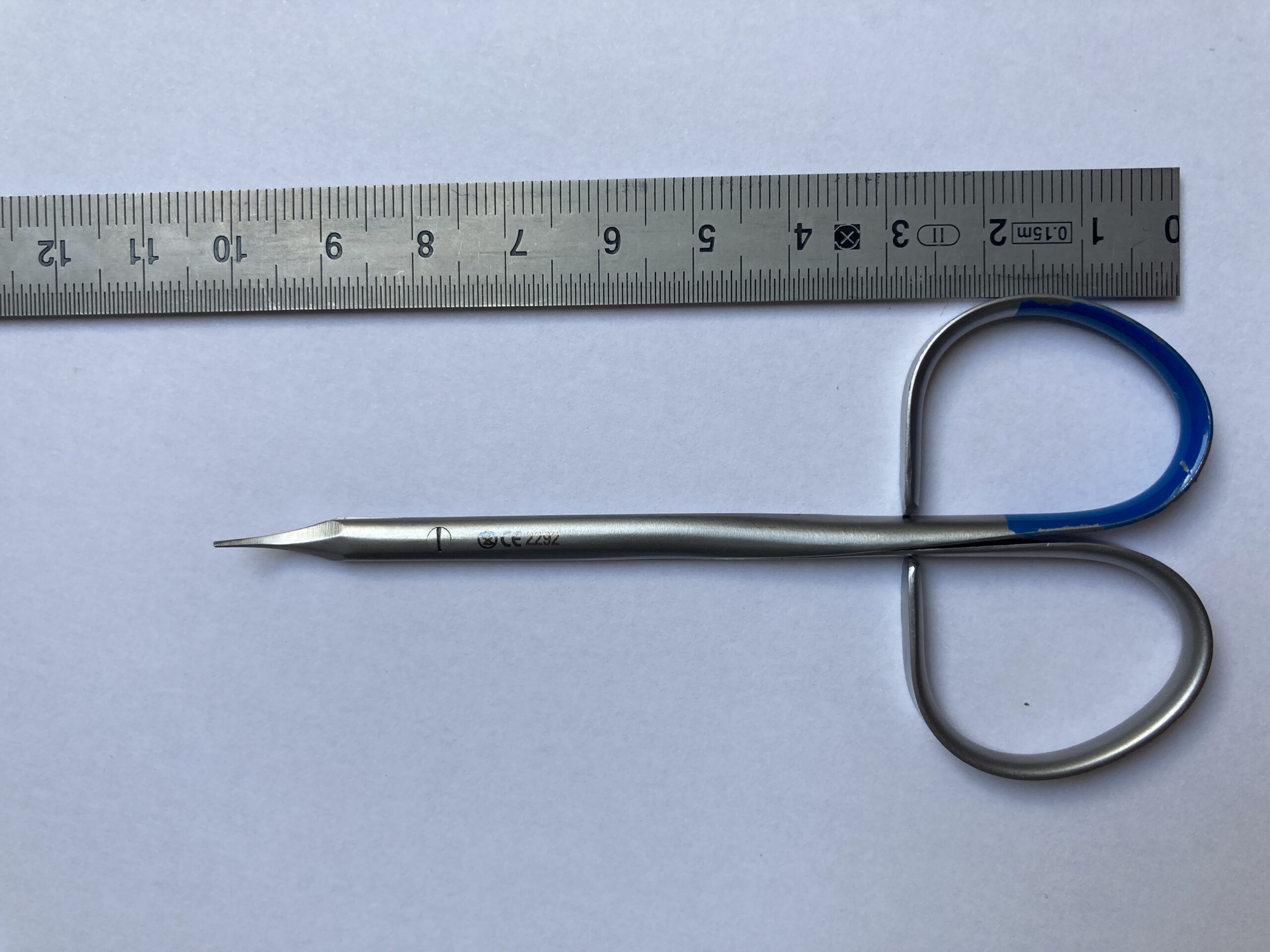 Schaar Upcylce blauw gebogen 10,5 cm - Afbeelding 3